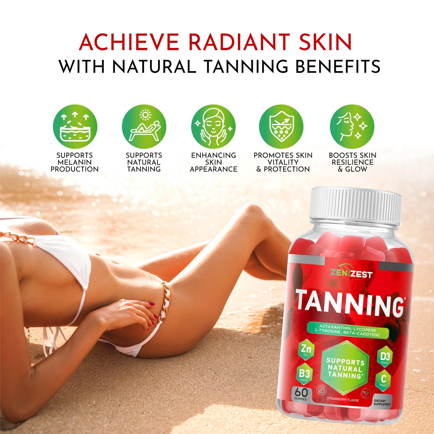 ZeniZest Tanning Gummies