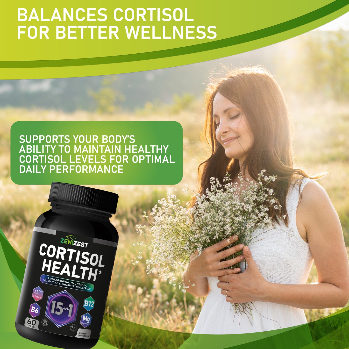 ZeniZest Cortisol Detox Supplement