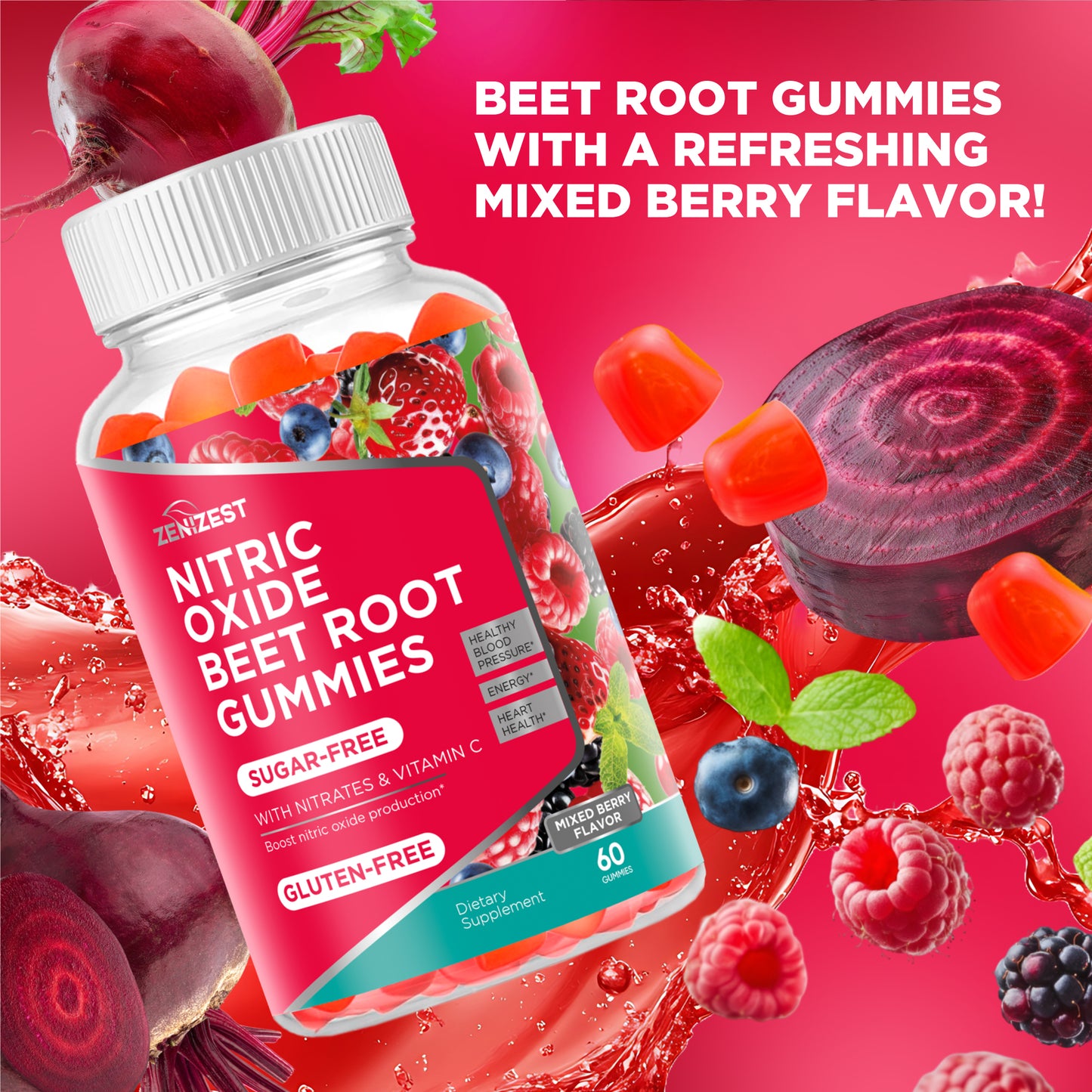 ZeniZest Beets Root Soft Chews Supplements