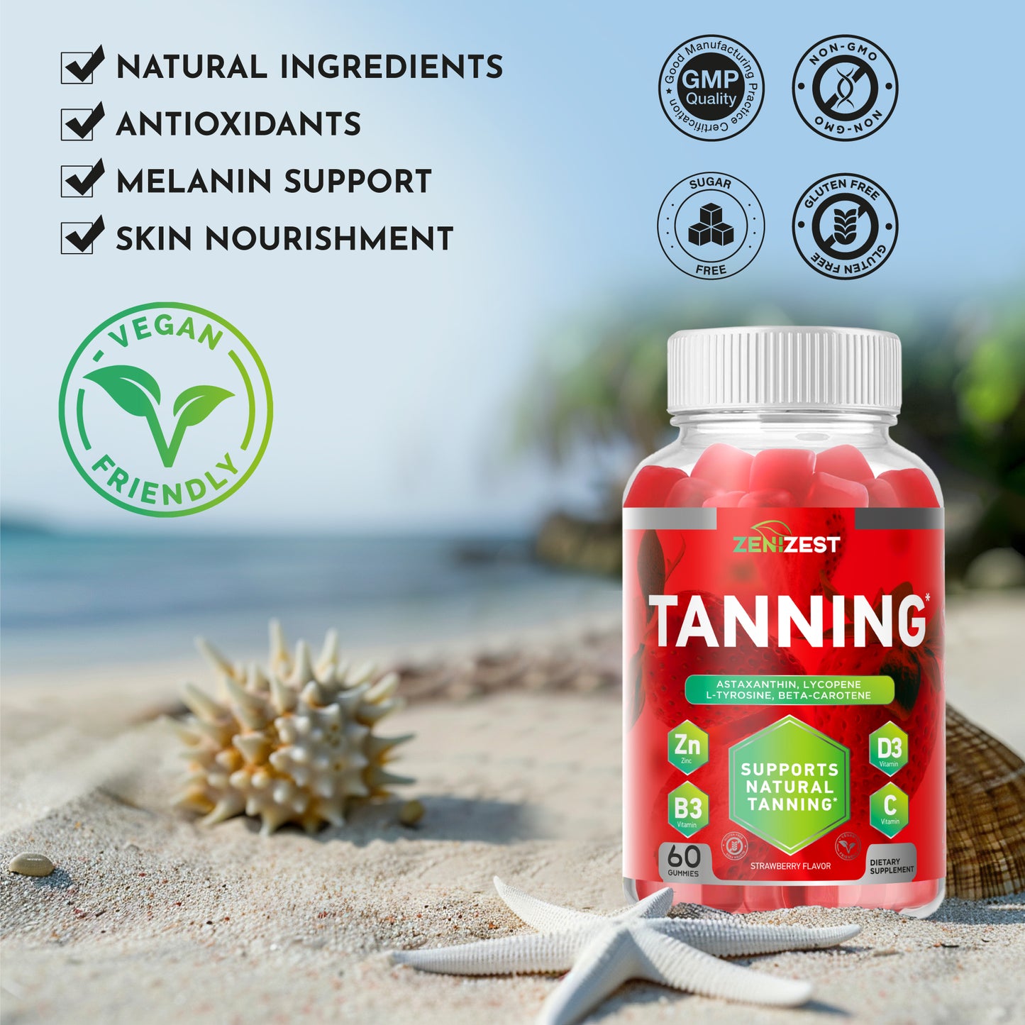 ZeniZest Tanning Gummies