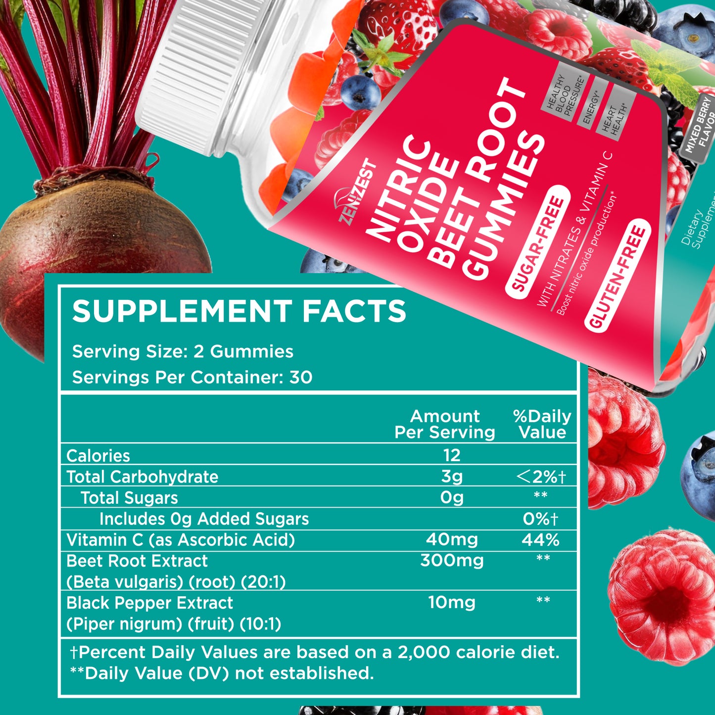 ZeniZest Beets Root Soft Chews Supplements