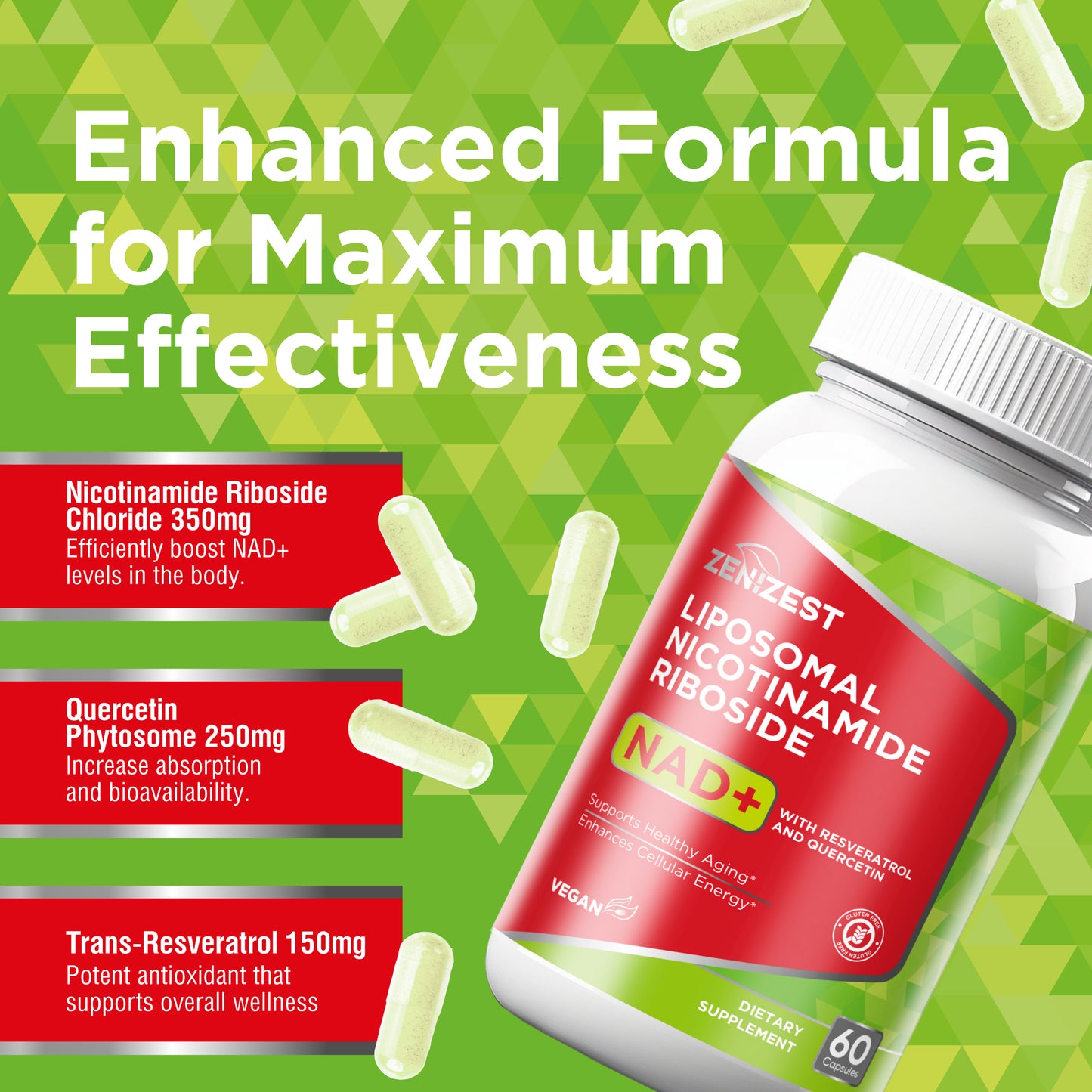 ZeniZest NAD+ Supplement NMN Alternative