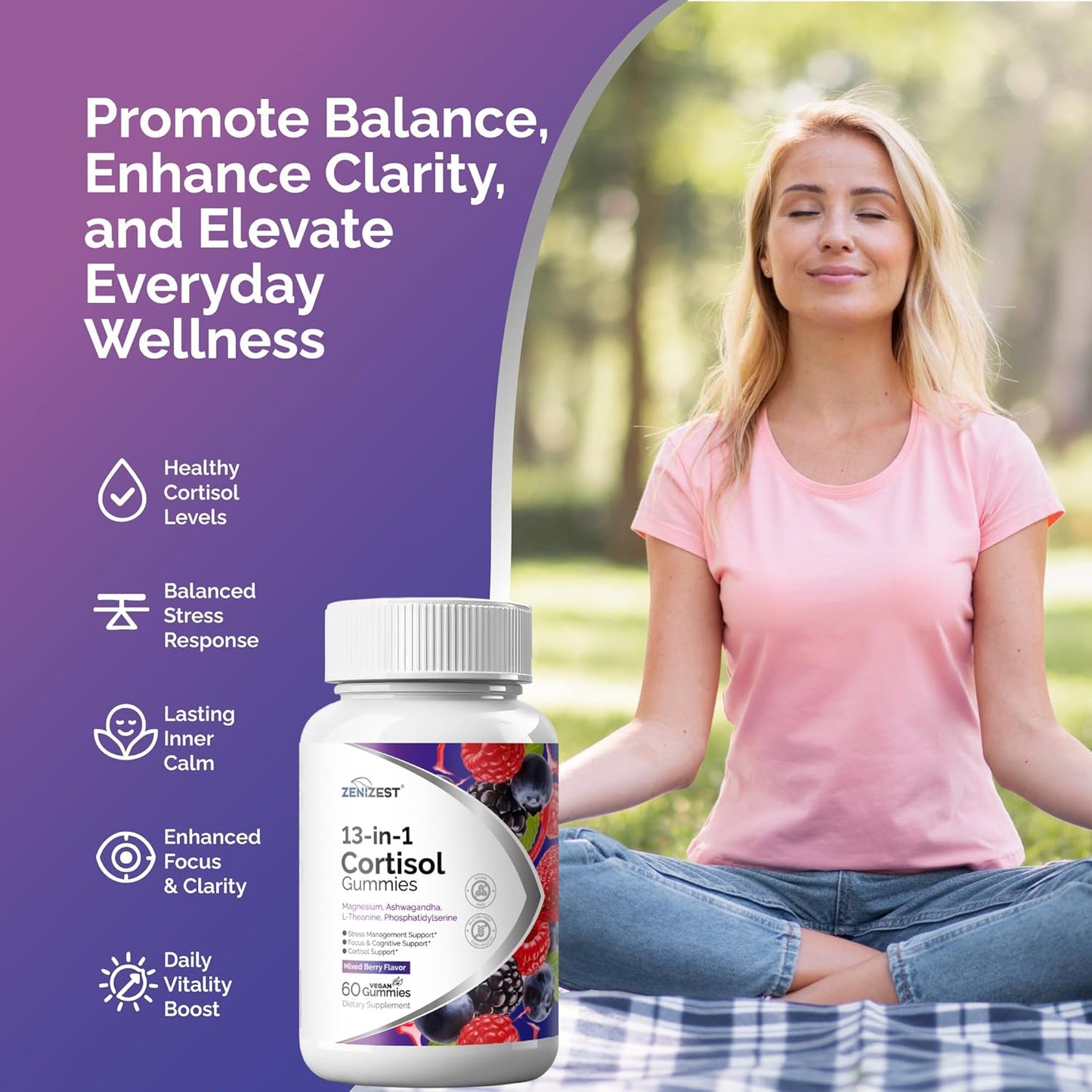ZeniZest Cortisol Reducer Gummies