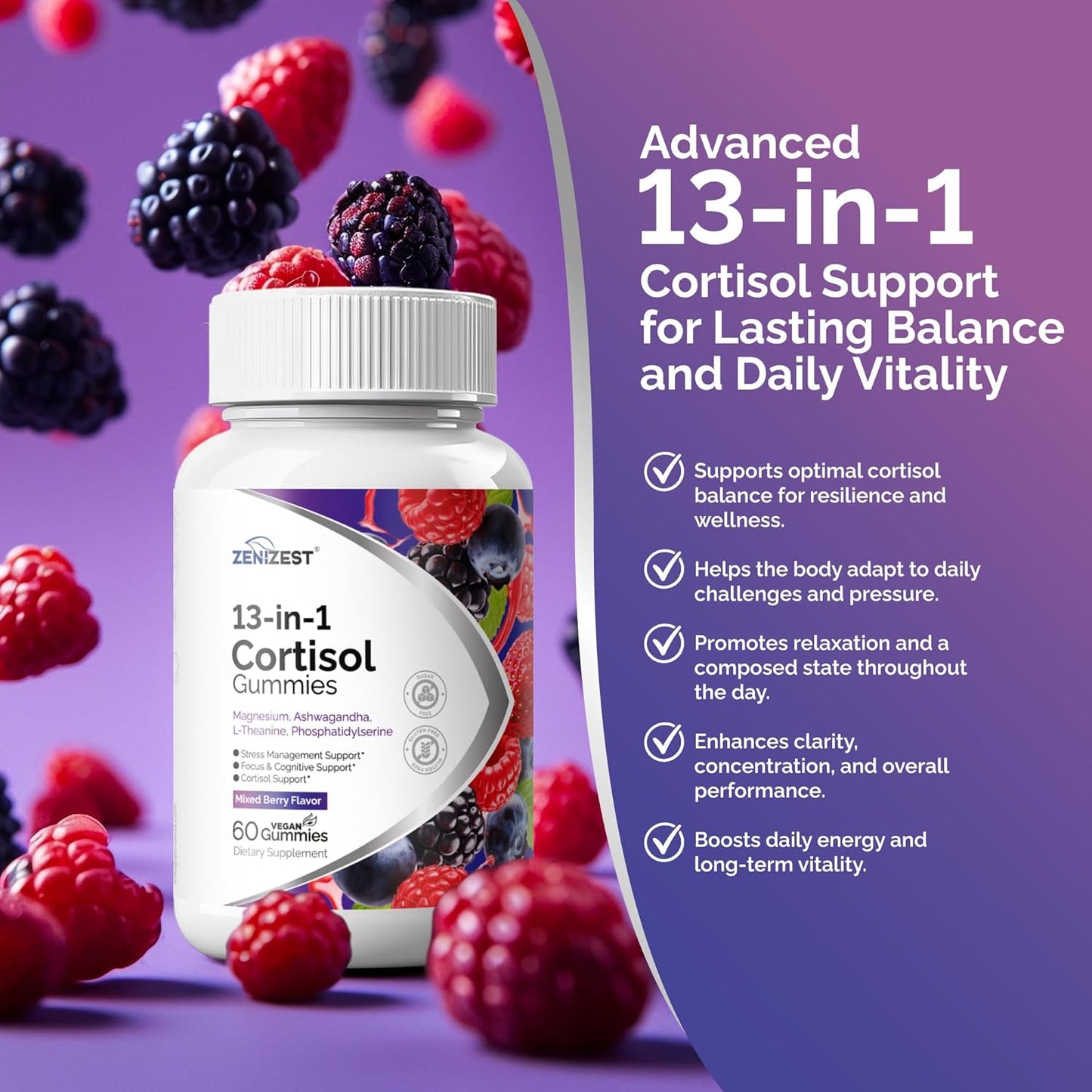 ZeniZest Cortisol Reducer Gummies